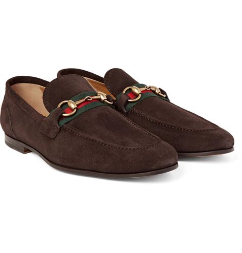 dark brown gucci loafers|gucci loafers suede.